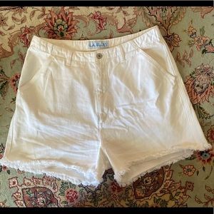 L.A. Blues vintage 90’s high waisted white jean mom shorts size 16